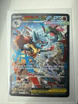Pokemon Mega Lucario ex 179/132 Mega Evolution Special Illustration Rare Holo - Image 1