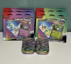 Pokemon Prismatic Evolutions Lot of 7 Tech Sticker Col + Two Umbreon Tin Sealed - Image 4