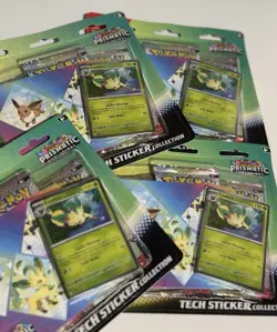 Pokemon Prismatic Evolutions Lot of 7 Tech Sticker Col + Two Umbreon Tin Sealed - Image 5