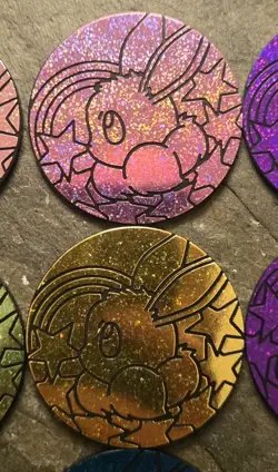Lot Of 7 Pokemon TCG EEVEE Coins Prismatic Evolutions Variety Of Colors - Image 3