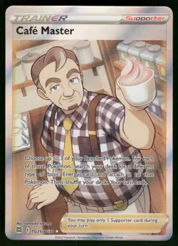 Cafe Master NM TG25/TG30 SWSH09: Brilliant Stars Trainer Gallery Pokemon Card - Image 1