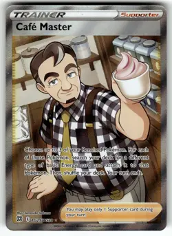 Cafe Master TG25/TG30 SWSH09: Brilliant Stars Trainer Gallery NM Pokemon Card TC - Image 1