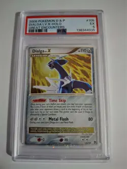 2008 Pokemon D&P Dialga Lv.X-Holo Great Encounters #105 PSA 5 - Image 1