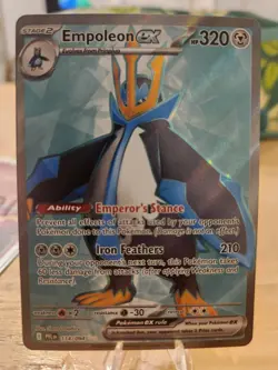EMPOLEON EX 2025 POKEMON PHANTASMAL FLAMES ULTRA RARE 114/094 MINT - Image 1