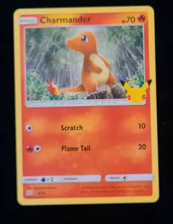 Pokemon- Charmander 9/25- non-holo 25th Anniversary Mcdonalds Card - Image 1