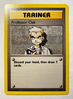 Professor Oak Trainer 88/102 Pokemon Card NM Vintage - Image 1