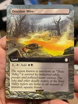 Desolate Mire MTG Fallout Hand Painted Bordereless Extended Altered Art Tentz - Image 2