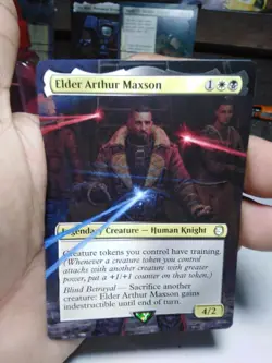 Elder Arthur Maxson 102 MTG Fallout Hand Painted Borderless Extended Altered Art - Image 2