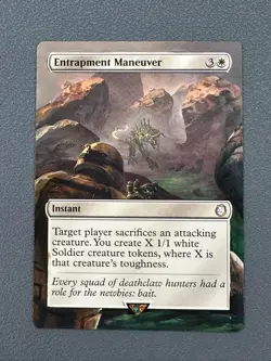 Entrapment Maneuver 160 MTG Fallout Hand Painted Borderless Extended Altered Art - Image 1