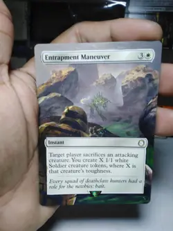 Entrapment Maneuver 160 MTG Fallout Hand Painted Borderless Extended Altered Art - Image 2