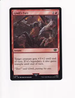 2023 MTG MAGIC THE GATHERING LORD OF THE RINGS GIMLI'S FURY (X) - Image 1