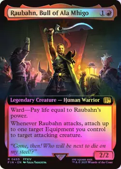 MTG: Final Fantasy - FIN - Raubahn, Bull of Ala Mhigo (Extended Art)(Foil) - Image 1