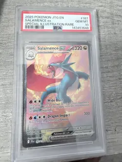 2025 POKEMON JTG EN-JOURNEY TOGETHER #187 SALAMENCE EX PSA 10 - Image 1