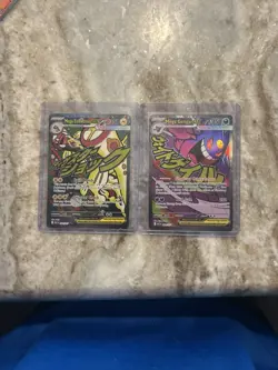 Mega Gengar Ex and Mega Eelektross Ex Pokemon Card - Image 1