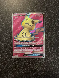 Pokemon Mimikyu GX 206/214 Lost Thunder Ultra Rare Full Art Holo LP - Image 1