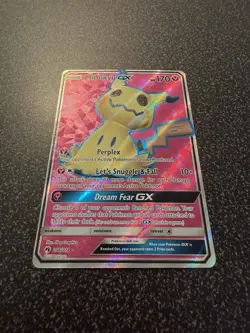 Pokemon Mimikyu GX 206/214 Lost Thunder Ultra Rare Full Art Holo LP - Image 2