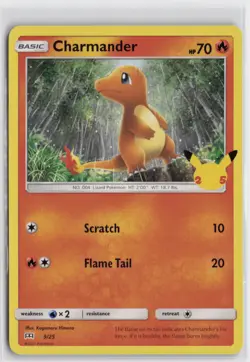 Pokemon Charmander 9/25 McDonald's 25th Anniversary Promo Regular NM - Image 1