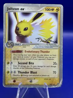 Pokemon TCG Jolteon ex 109/113 Delta Species 2007 World Championships Rare - DMG - Image 1