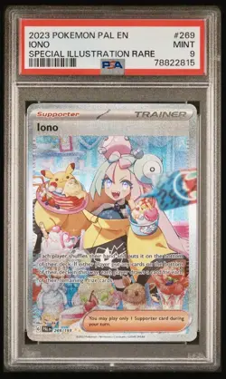 2023 Pokemon TCG Paldea Evolved Iono #269 Special Illustration Rare PSA 9 - Image 1