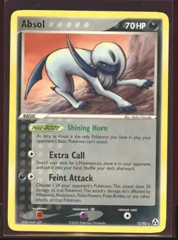 Absol Non-Holo Rare Ex 15/92 EX Legend Maker Pokemon - Image 1