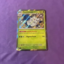 Pokemon TCG: Abomasnow 101/091 - Paldean Fates - Baby Shiny Rare - NM - Image 1