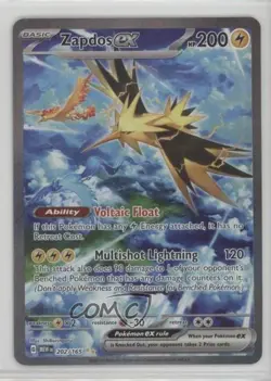 Zapdos ex Special Illustration Rare Pokemon Scarlet & Violet 151 MEW #202 - Image 1