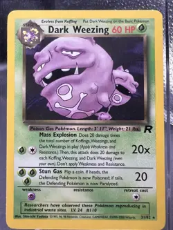 Pokemon TCG Dark Weezing 31/82 Team Rocket - Image 1