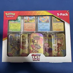 Pokemon TCG Scarlet & Violet 151 Mini Tins Costco Bundle, 5 Pack - Sealed - Image 1