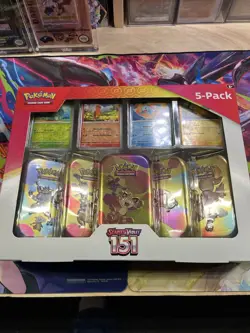 Pokemon TCG Scarlet & Violet 151 Mini Tins Costco Bundle, 5 Pack - Sealed - Image 1