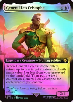 MTG: Final Fantasy - FIC - General Leo Cristophe (Extended Art)(Foil) - Image 1