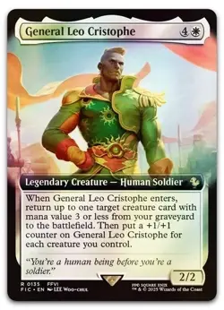 General Leo Cristophe (Extended Art) #135 (Foil) NM Final Fantasy FIC Magic MTG - Image 1
