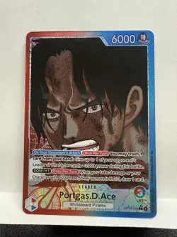 One Piece Portgas.D.Ace OP13-002 Alt Art Leader ENGLISH Carrying On His Will NM - Image 1