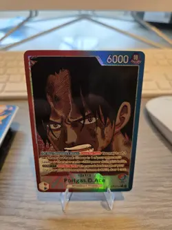 One Piece Portgas.D.Ace OP13-002 Alt Art Leader English Carrying On His Will NM! - Image 2