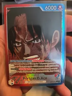 Portgas.D.Ace OP13-002 Alt Art Leader One Piece Carrying On His Will L NM - Image 1