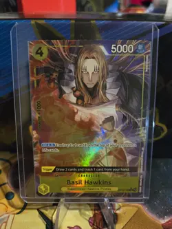 One Piece Basil Hawkins OP10-109 Parallel PRB02 English Holo Foil NM Alt Art - Image 1