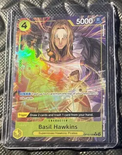 One Piece Basil Hawkins OP10-109 Parallel PRB02 English Holo Foil NM Alt Art - Image 1