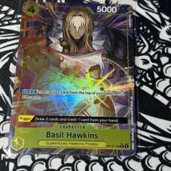 One Piece Basil Hawkins OP10-109 Parallel PRB02 English Holo Foil NM Alt Art - Image 1