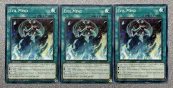 Evil Mind LDS3-EN037 (x3) Legendary Duelists: Season 3 1st Edition VLP - Image 1