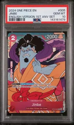 Jinbe ST10-005 - One Piece 1st Anniversary Promo - PSA 10 - Image 1