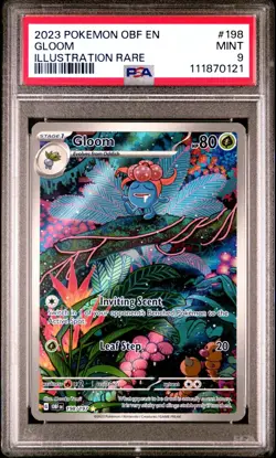 2023 POKEMON OBF EN-OBSIDIAN FLAMES ILLUSTRATION RARE #198 GLOOM PSA 9 Mint - Image 1