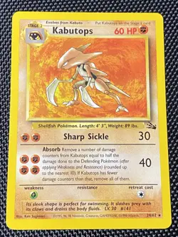 Kabutops #24/62 Non-Holo Rare 1999 Pokemon Fossil Vintage LP/NM - Image 1
