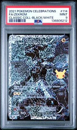 2021 POKEMON CELEBRATIONS CLASSIC COLL #114 FULL ART/ZEKROM PSA 9 - Image 1