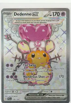 Pokemon TCG Dedenne ex - 239/193 - SV02: Paldea Evolved (PAL) Near Mint NM - Image 1