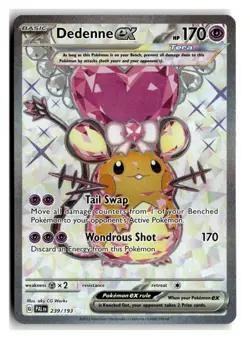 Dedenne ex Ultra Rare Psychic Holo SV02: Paldea Evolved #239/193 [NM] Pokemon TC - Image 1