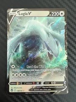 Pokemon TCG Lugia V 138/195 Silver Tempest Sword & Shield NM - Image 1