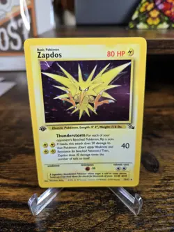 Pokemon First 1st Edition Zapdos 30/62 Non Holo Rare Fossil - Near Mint - Image 1