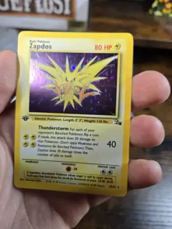 Pokemon First 1st Edition Zapdos 30/62 Non Holo Rare Fossil - Near Mint - Image 2