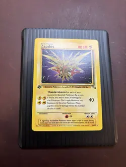 Zapdos 30/62 1st Edition Non Holo Rare Fossil Pokemon NM/LP - Image 2
