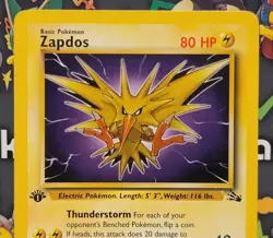 Vintage Pokemon WoTC Fossil Zapdos 30/62 1st Edition Non-Holo Rare LP - Image 3