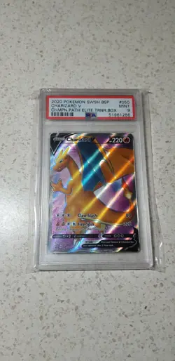 Pokemon Card Charizard V Champions Path SWSH 050 PSA 9 - Image 2